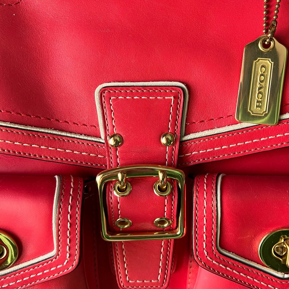 Coach Limited Edition 2006 Daphne Top Handle Satchel - Watermelon Leather - Picture 2 of 16